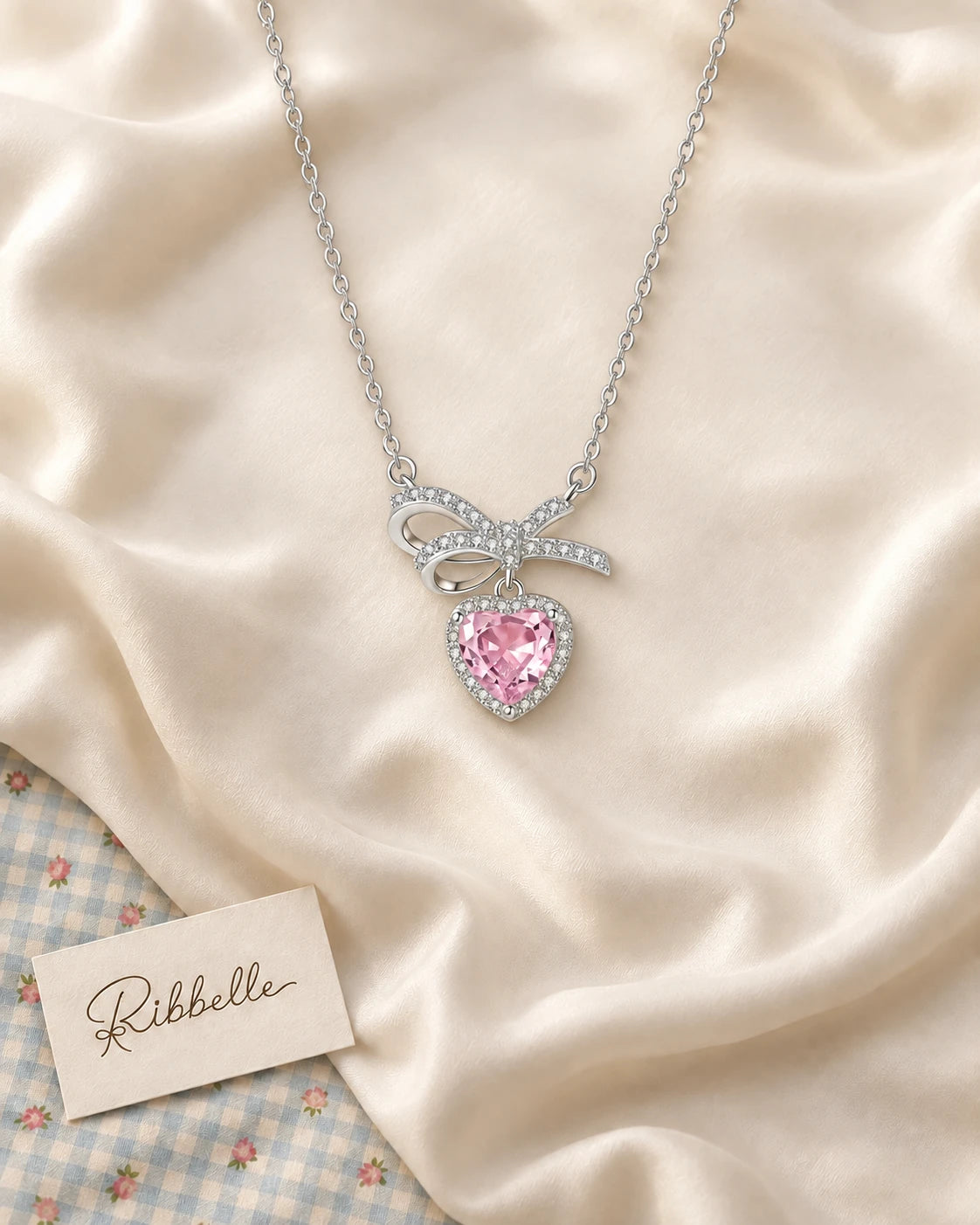 Pink Heart Necklace — Necklace