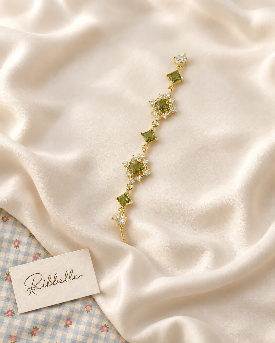Faceted Bracelet · Green