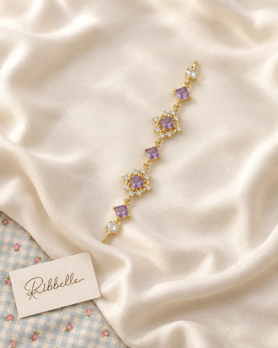 Faceted Bracelet · Purple