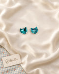 Stud Earring Collection (4 Pairs) · Green · Pair 1
