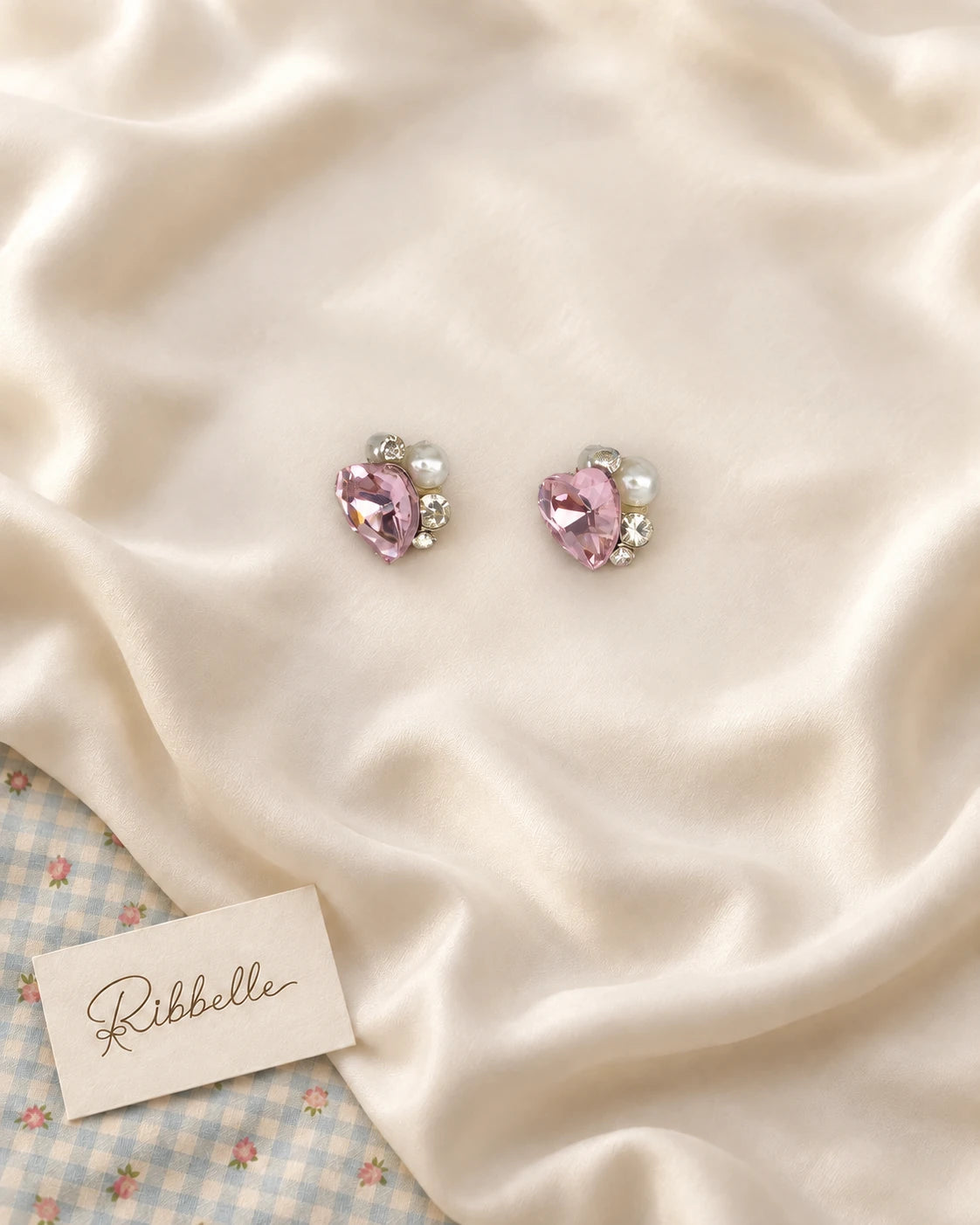 Stud Earring Collection (4 Pairs) · Pink · Pair 1