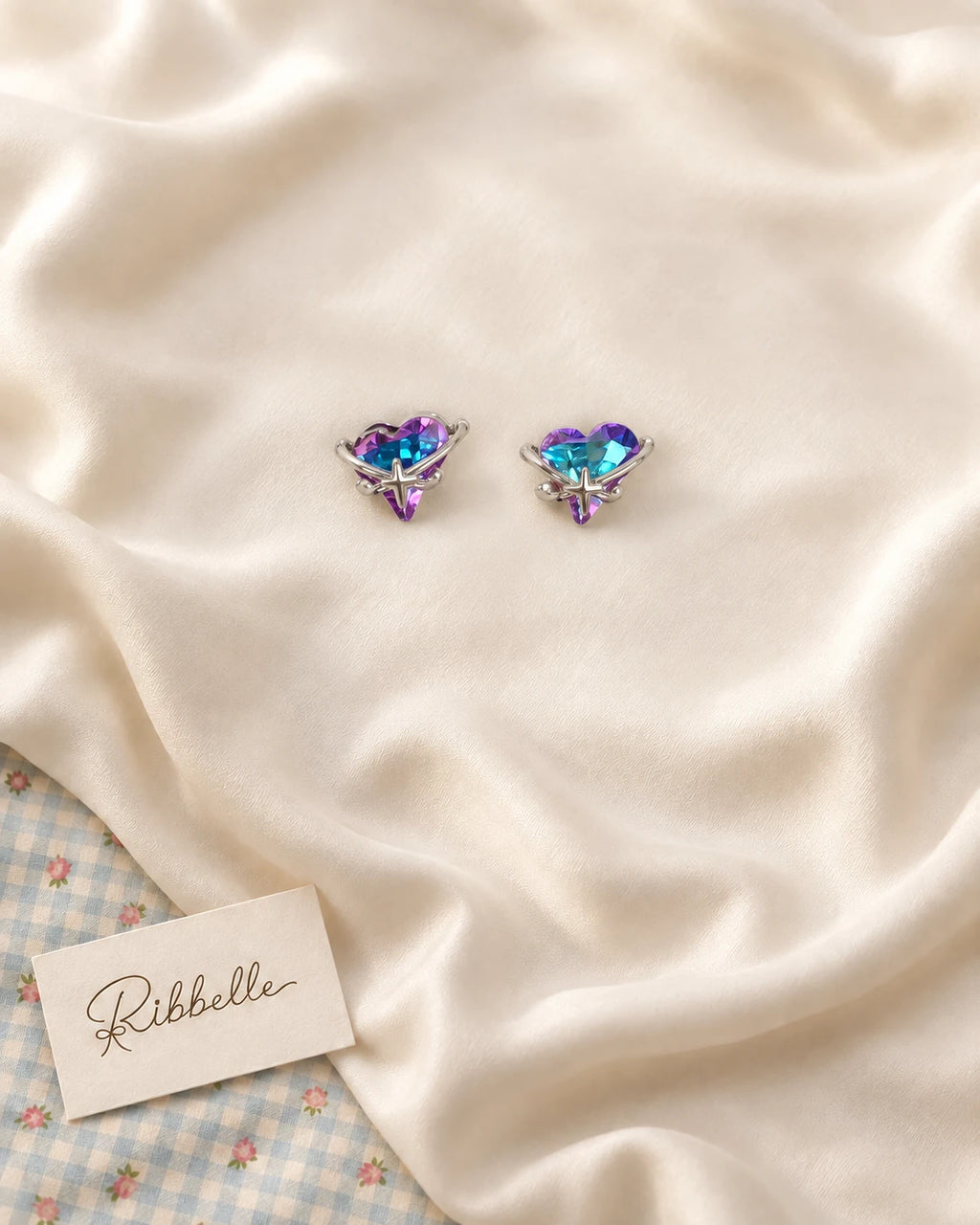 Stud Earring Collection (4 Pairs) · Purple · Pair 3