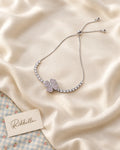 Silver Pink Clover Bracelet — Bracelet