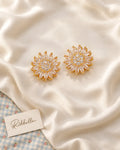 Sunflower Earrings · Gold tone