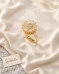 Sunflower Ring · Gold tone