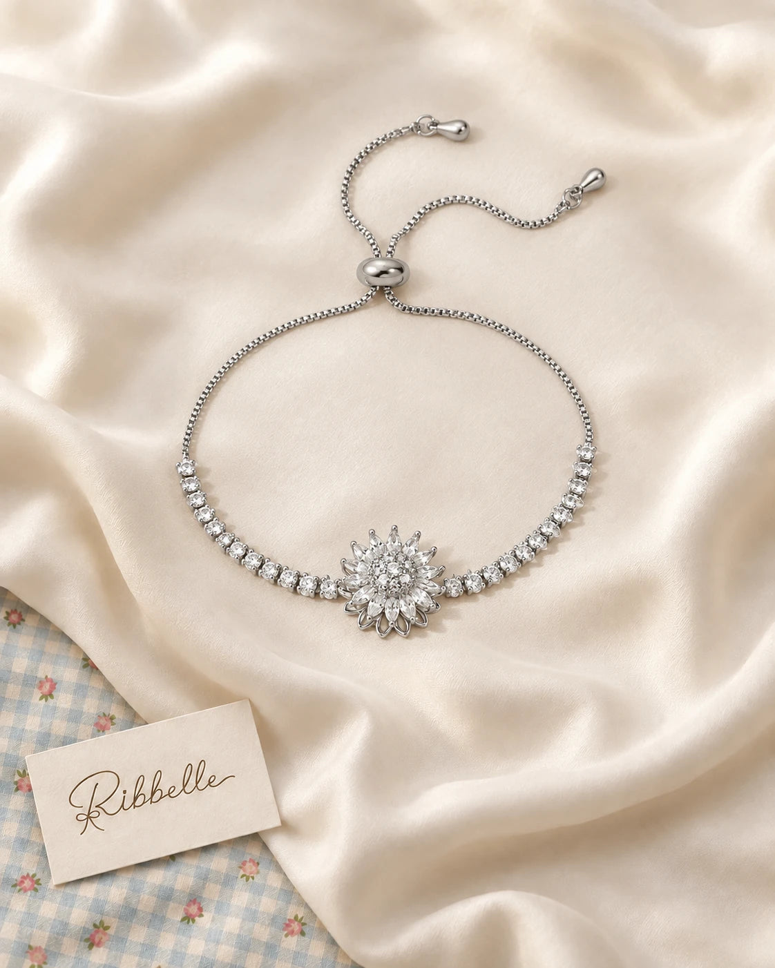 Sunflower Bracelet · Silver tone