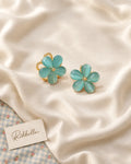 Blue Floral Set — Earrings