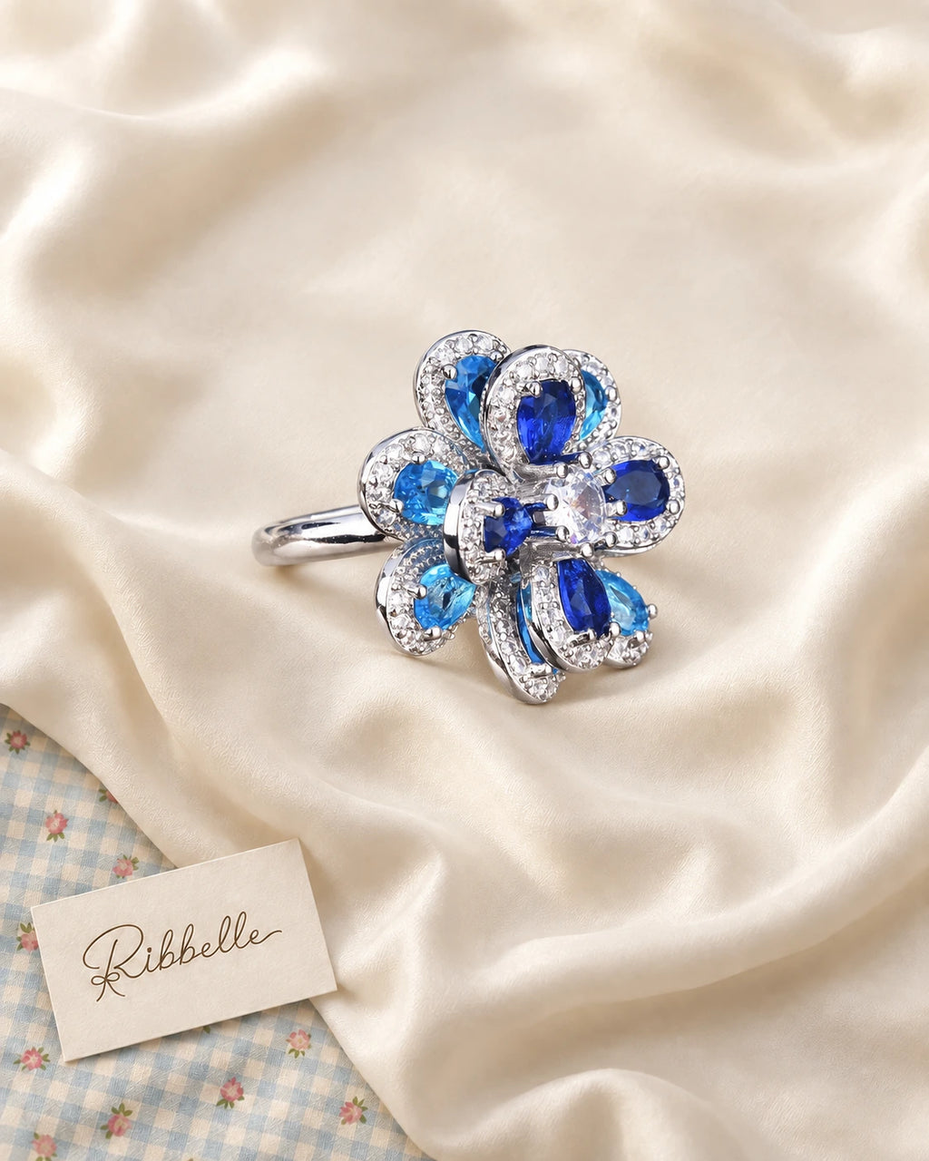 Blue Camellia Set · Ring