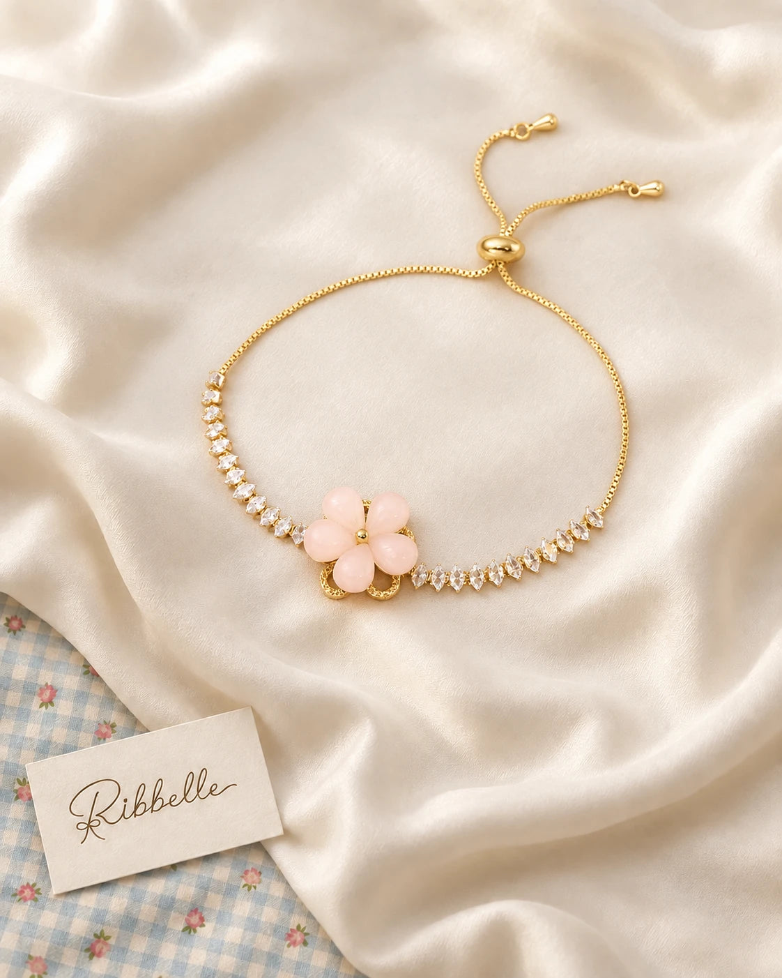 Pink Floral Set — Bracelet