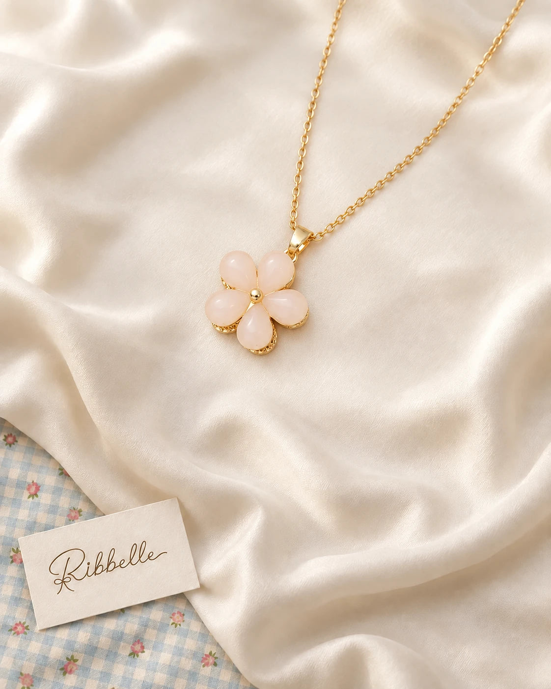 Pink Floral Set — Necklace