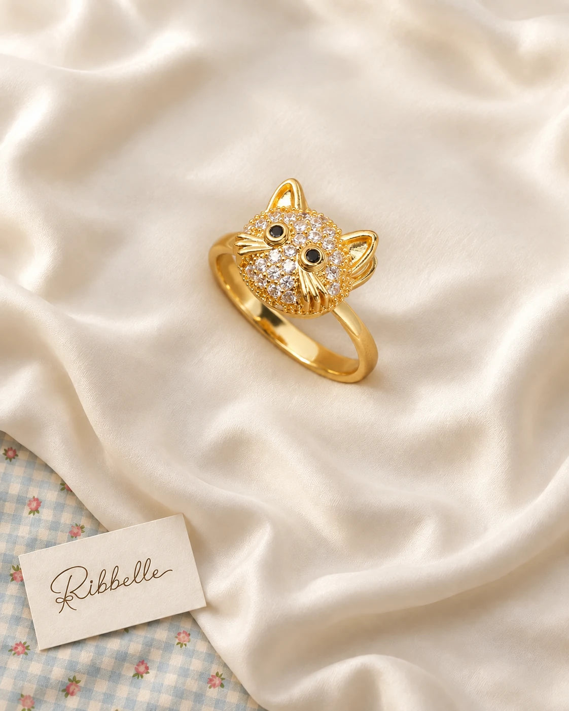 Cat Ring · Gold tone