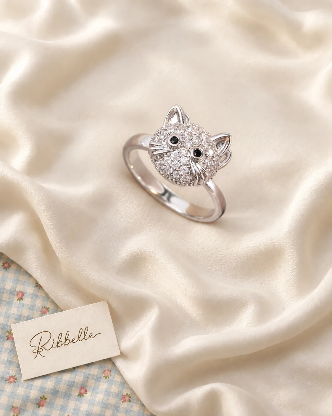 Cat Ring · Silver tone