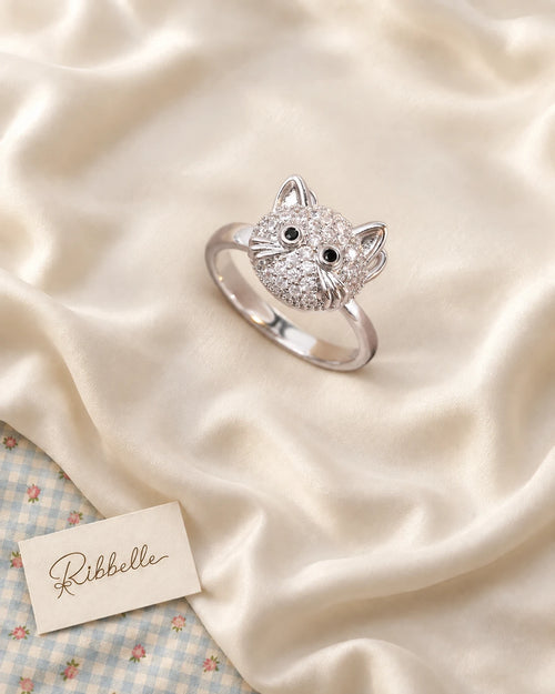 Cat Ring · Silver tone