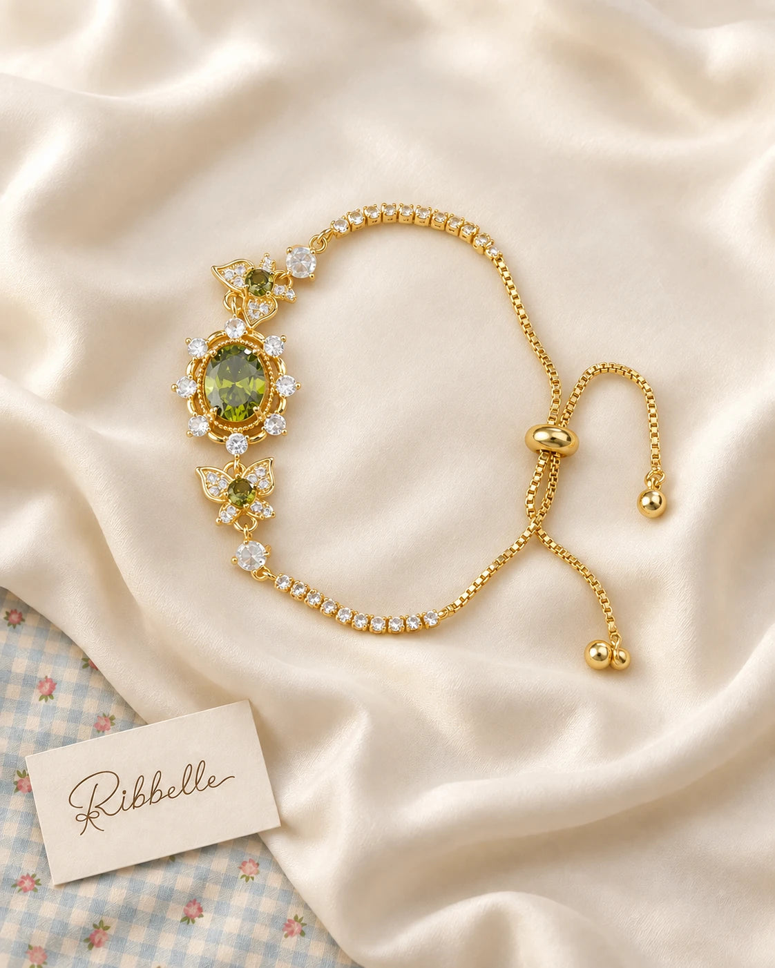 Olive Butterfly Bracelet