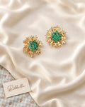 Green Snowflake Earrings