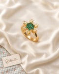 Green Snowflake Ring
