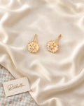 Cream Flower Earrings