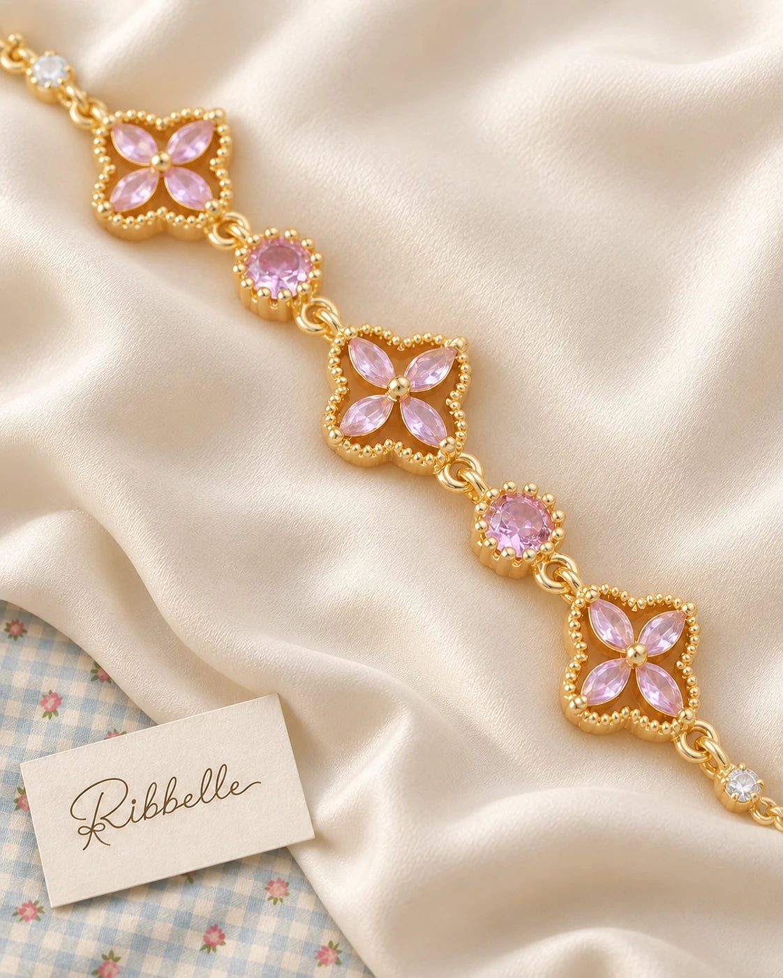 Clover Bracelet · Pink