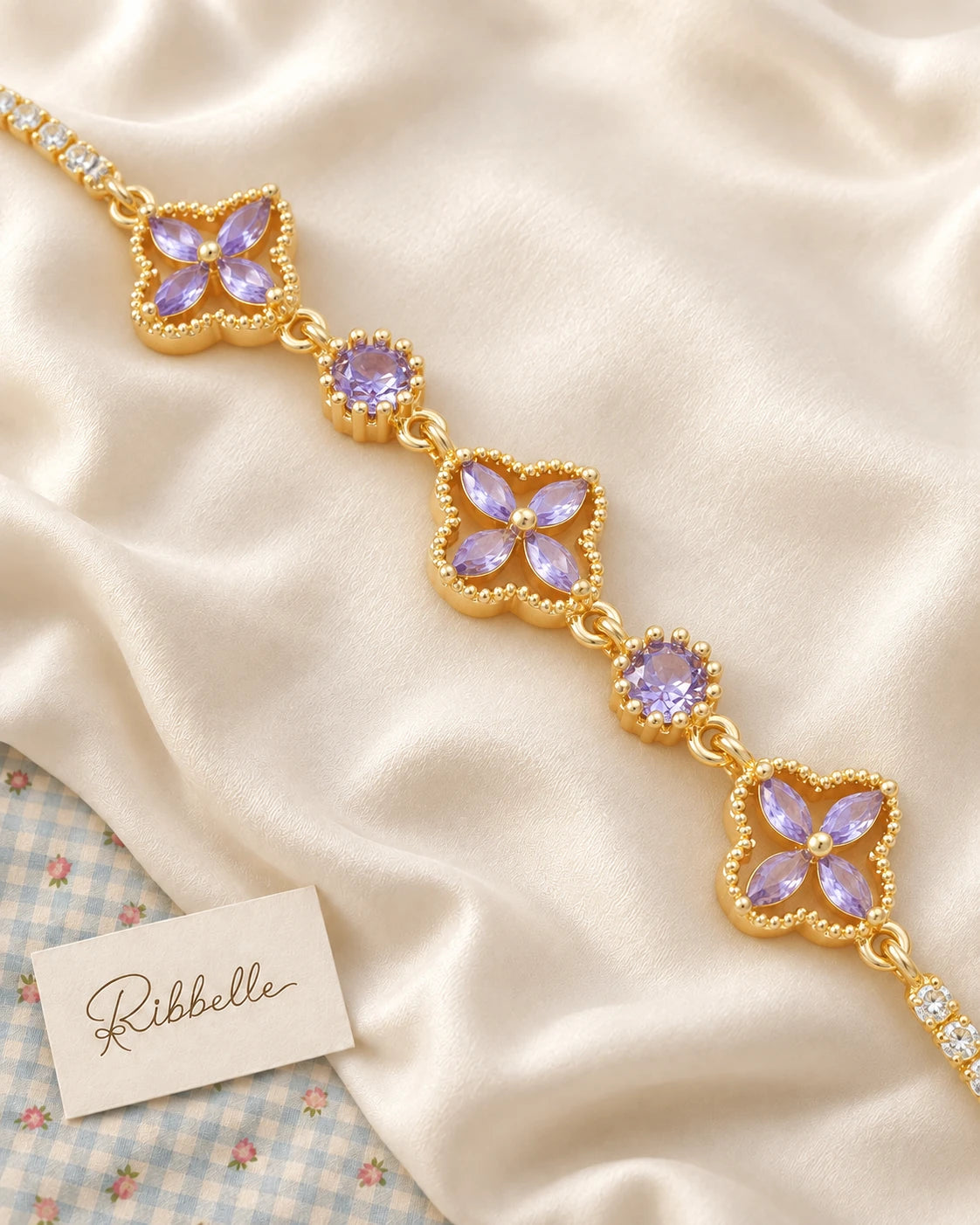 Clover Bracelet · Purple