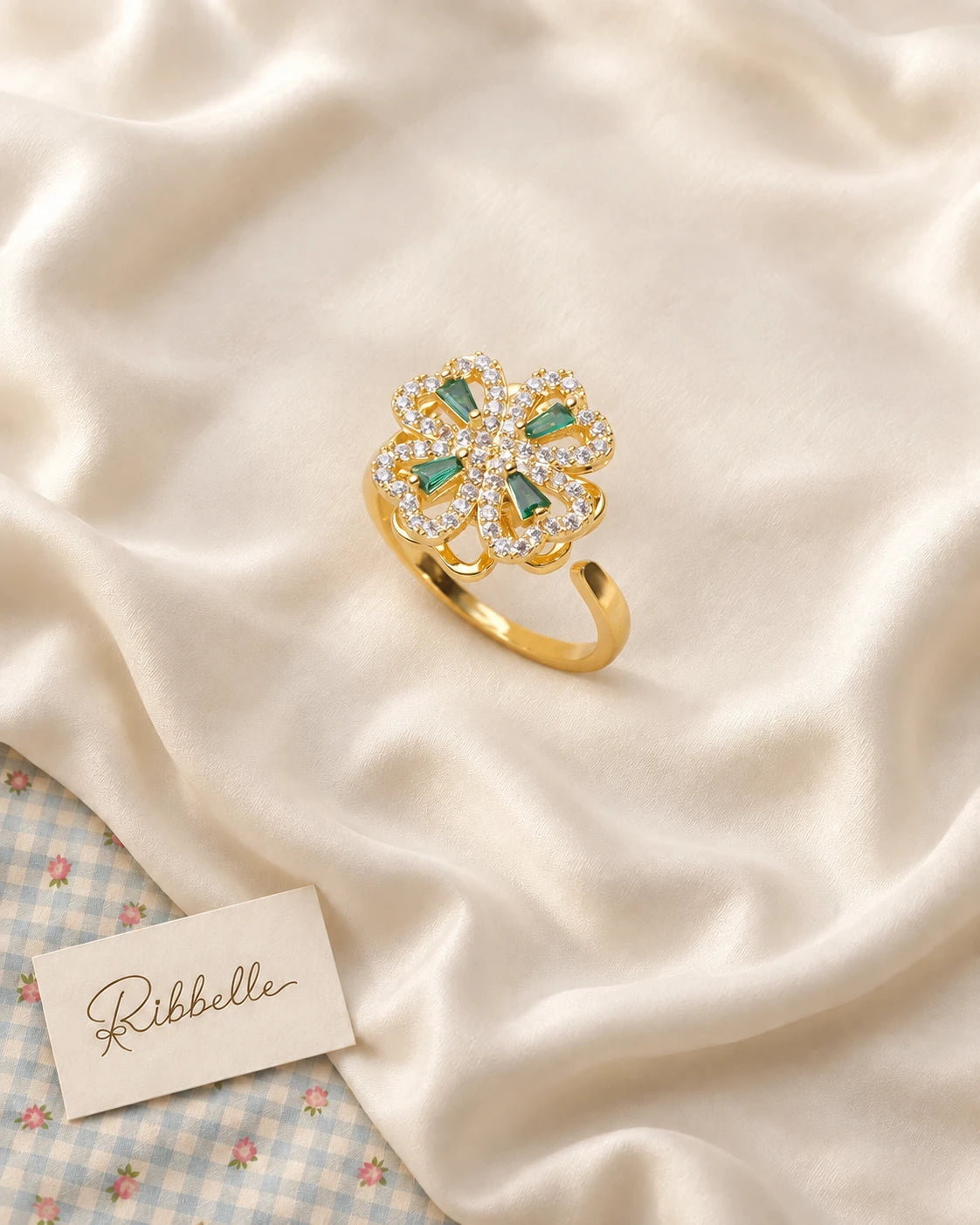 Green Clover Ring