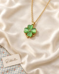 Green Four-Leaf Clover Necklace
