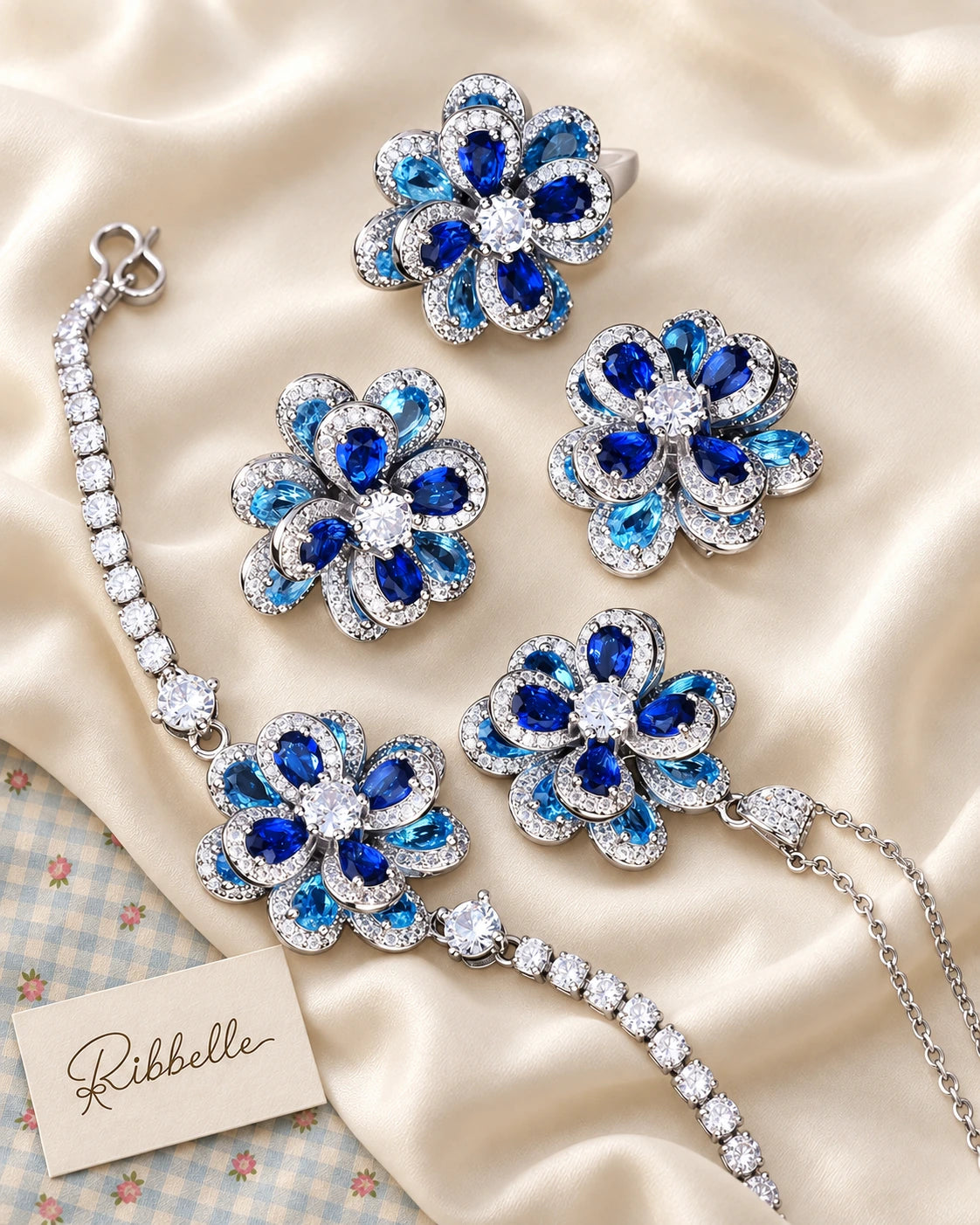 Blue Camellia Set · Matching set