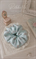 Mint Friends lace scrunchie