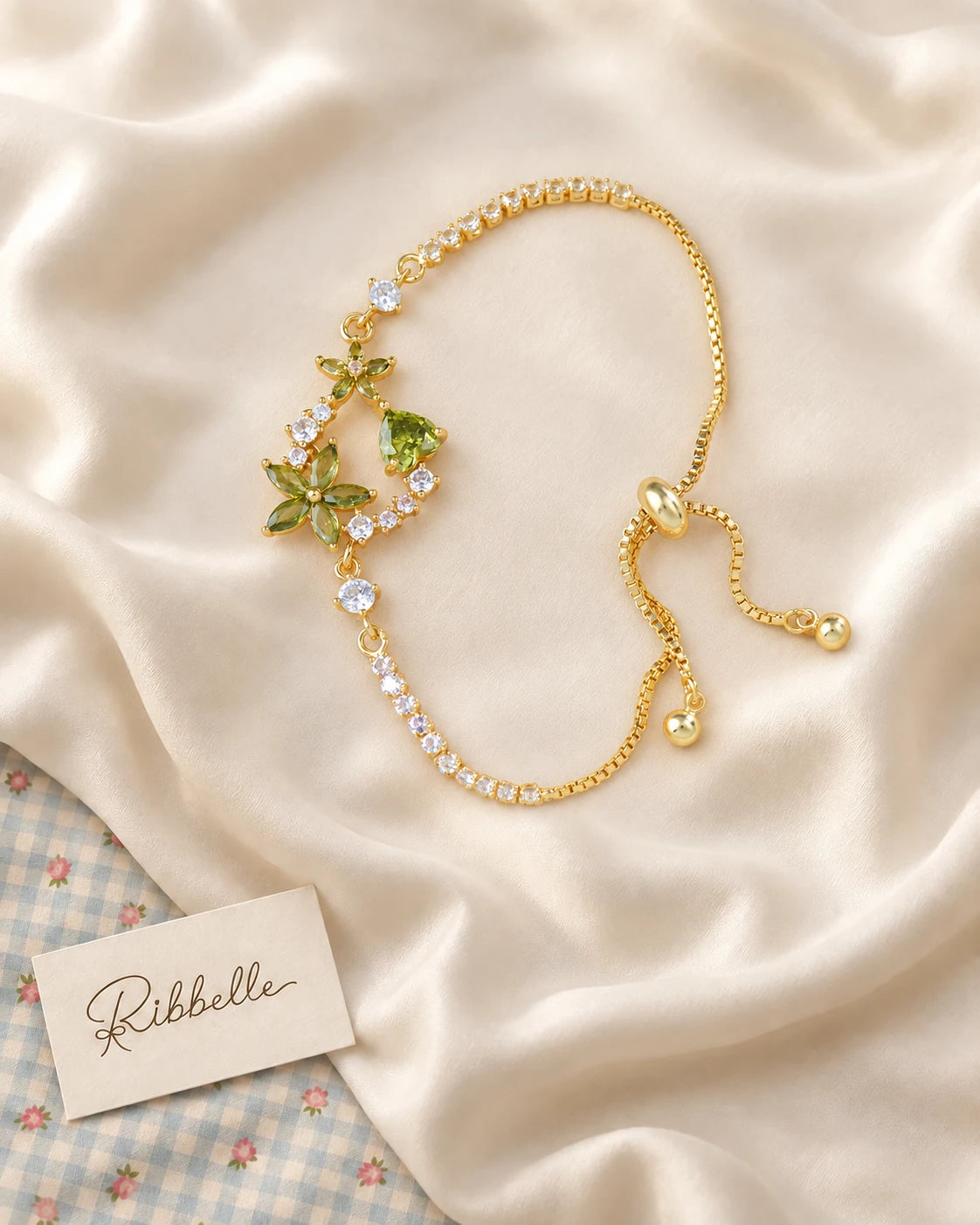 Olive Floral Bracelet