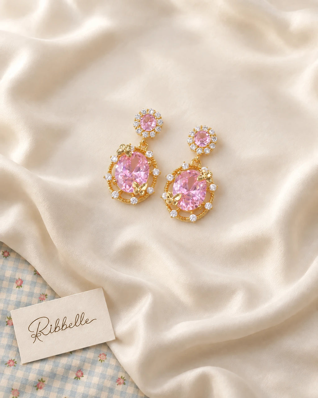 Pink Royal Set · Drop earrings