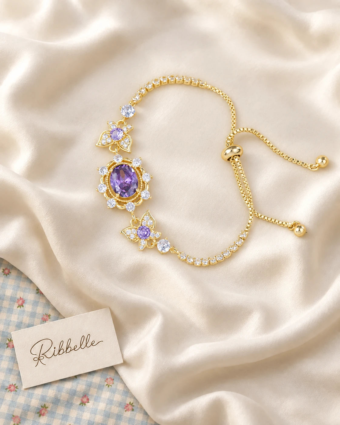 Purple Butterfly Bracelet