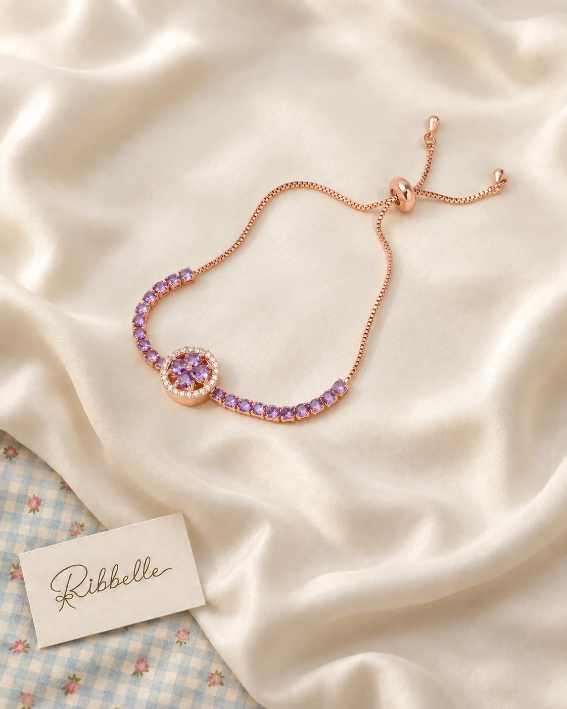 Purple Floral Bracelet