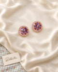 Purple Floral Earrings