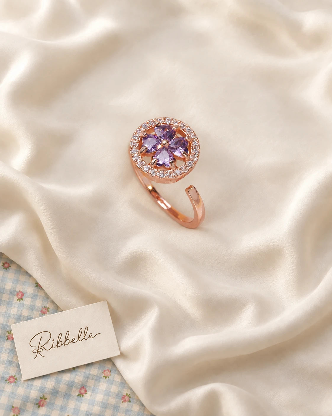 Purple Floral Ring