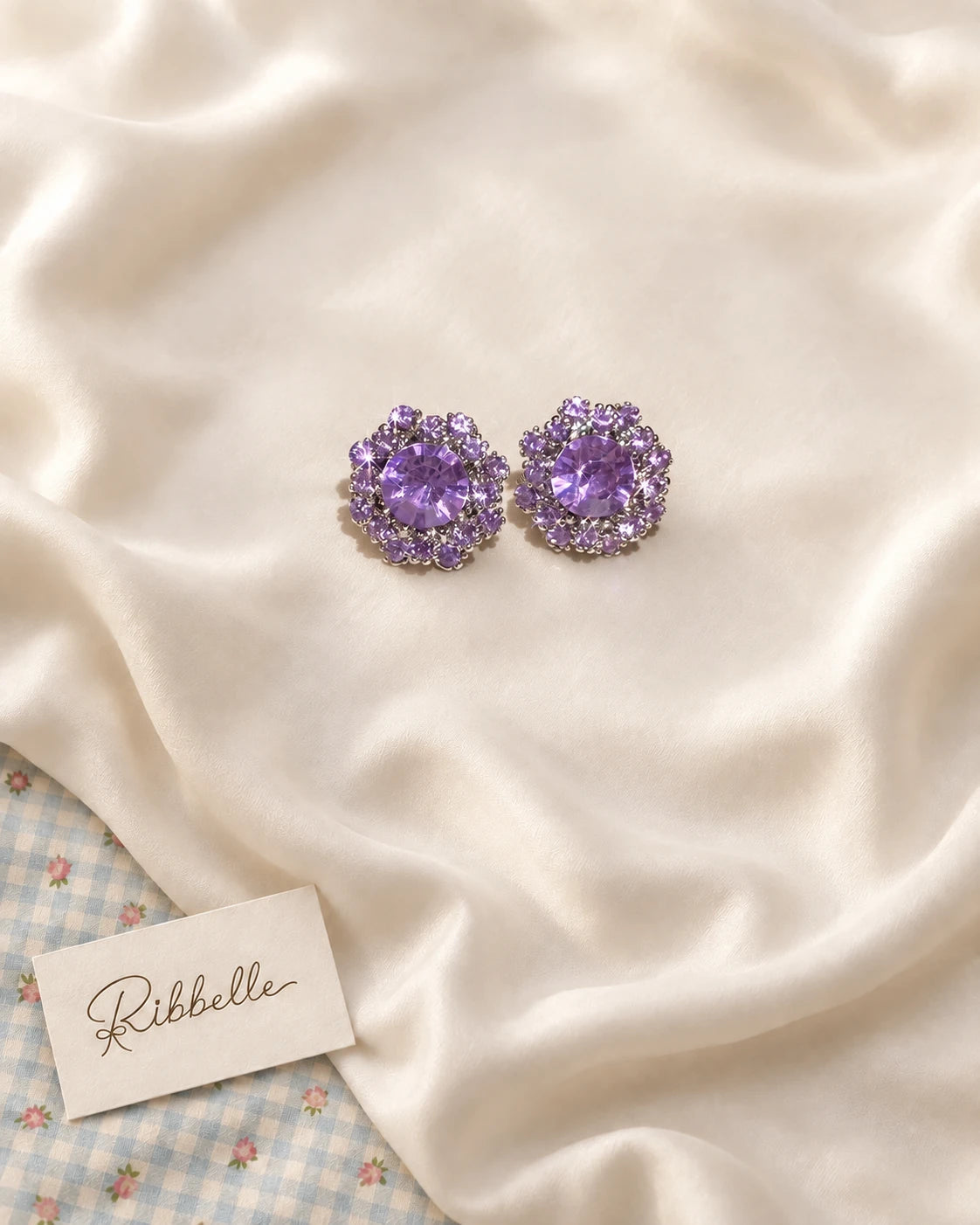 Purple Blossom Earrings