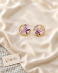 Purple Butterfly Stud Earrings