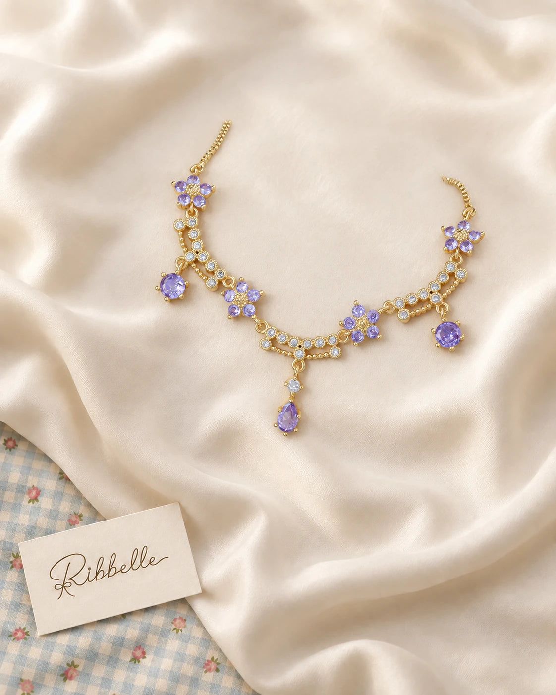 Royal Flower Bracelet · Purple