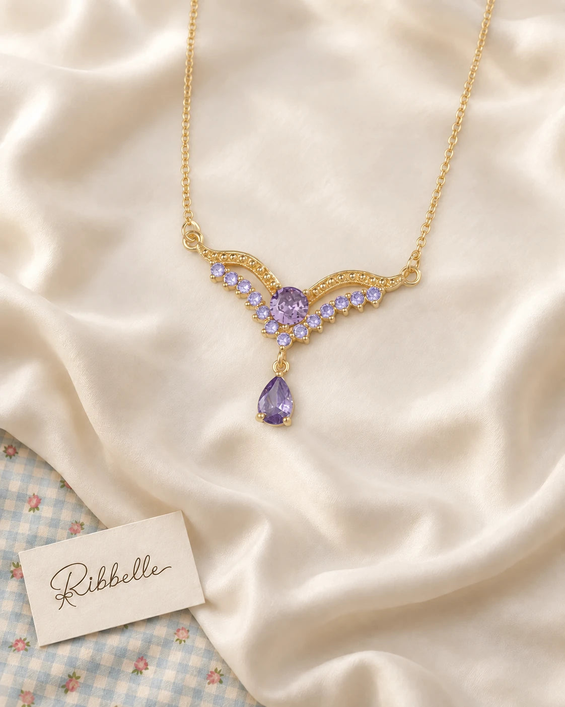 Royal Wing Necklace · Purple
