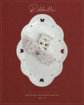 Ivory Floral Pleated Bow hair clip