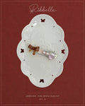 Amber Bow Pink Crystal hair clip