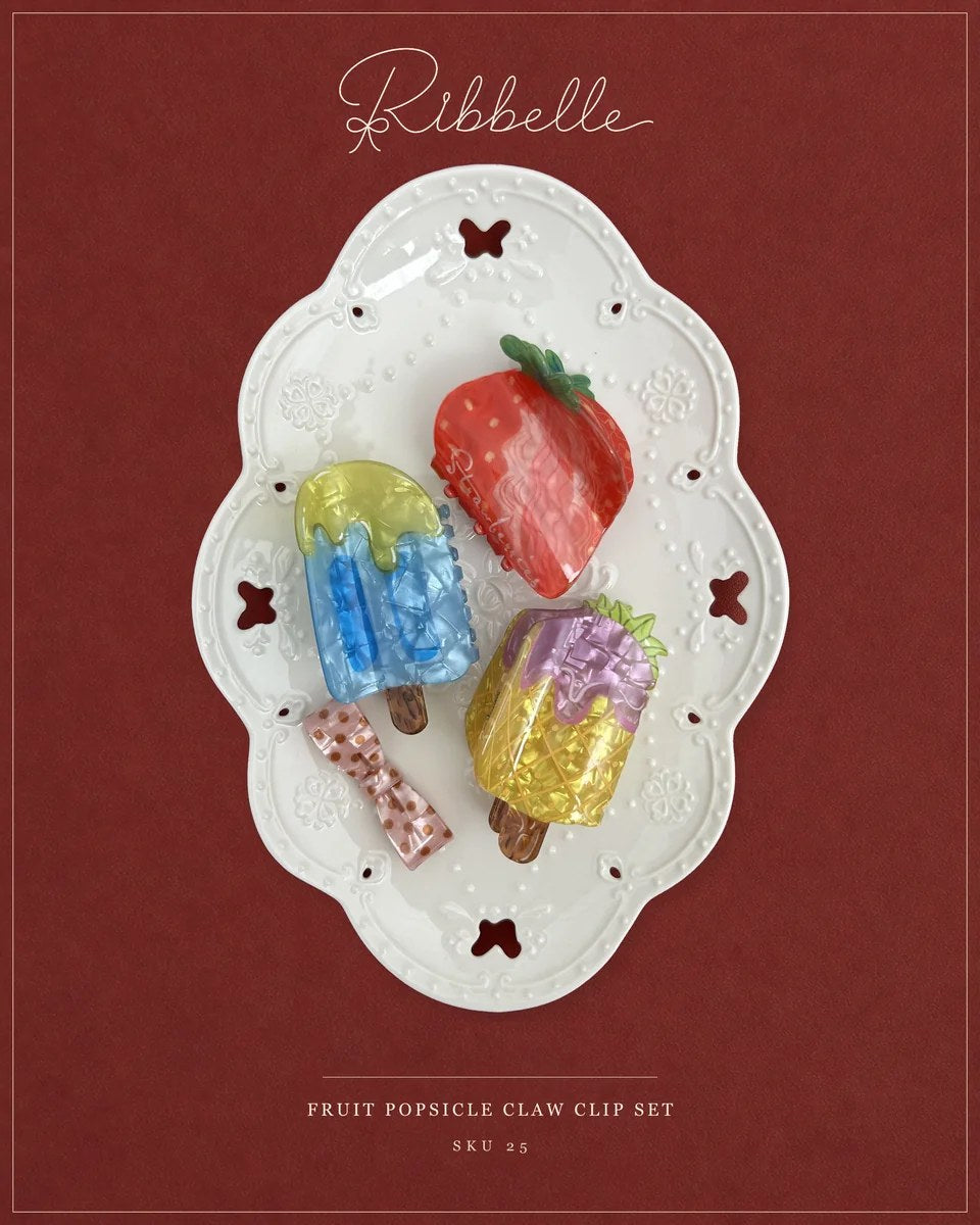 Fruit Popsicle claw clip set · set of 3
