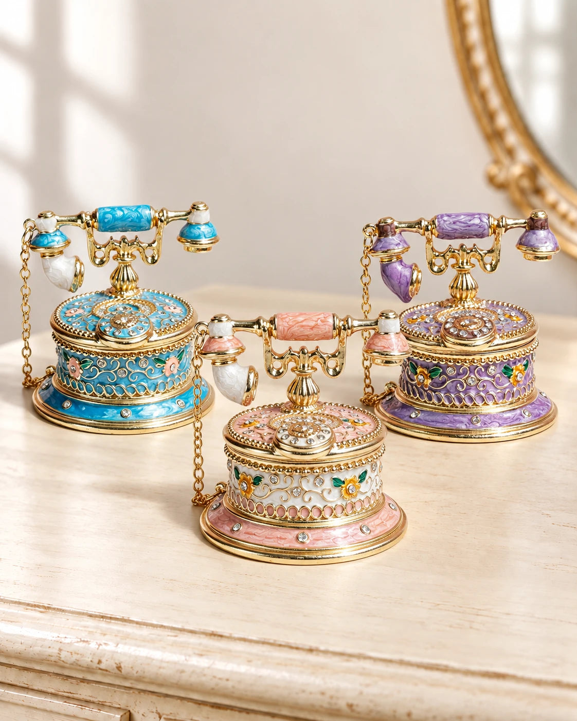 Vintage Telephone Jewelry Box - available colors